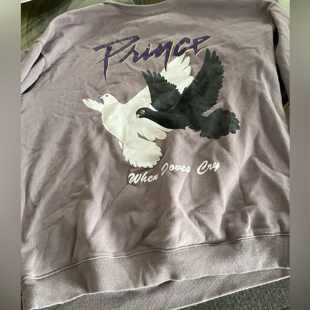 Prince Dove Graphic Sweatshirt - Lavender and Black UNISEX